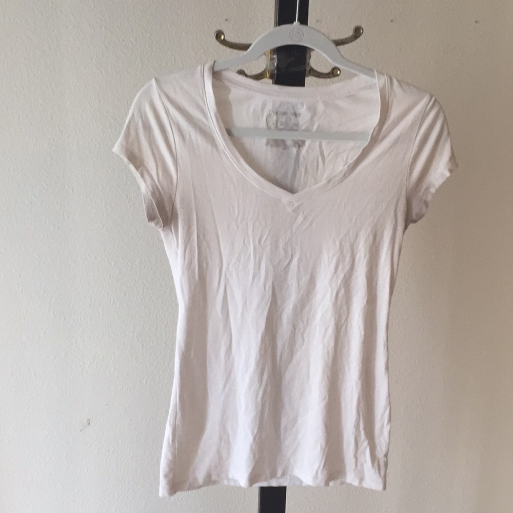 V-Neck Fitted Tee (White)